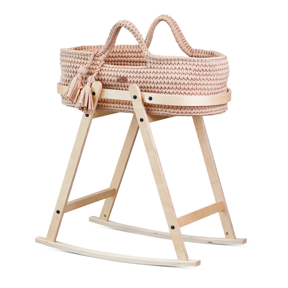 2 in 1 Babywiege &amp; Beistellbett Mokka