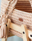2 in 1 Babywiege & Beistellbett Mokka