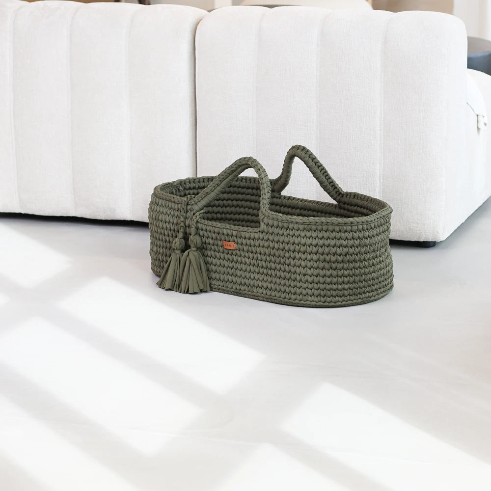 2 in 1 Babywiege &amp; Beistellbett Olive