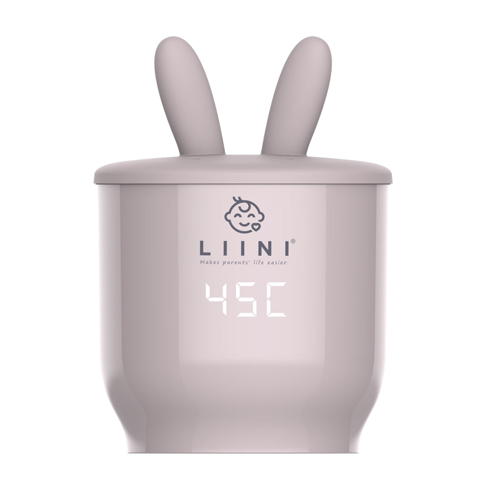 Schoppenwärmer und Milchwärmer von Liini mit Temperaturanzeige.pastellrosa