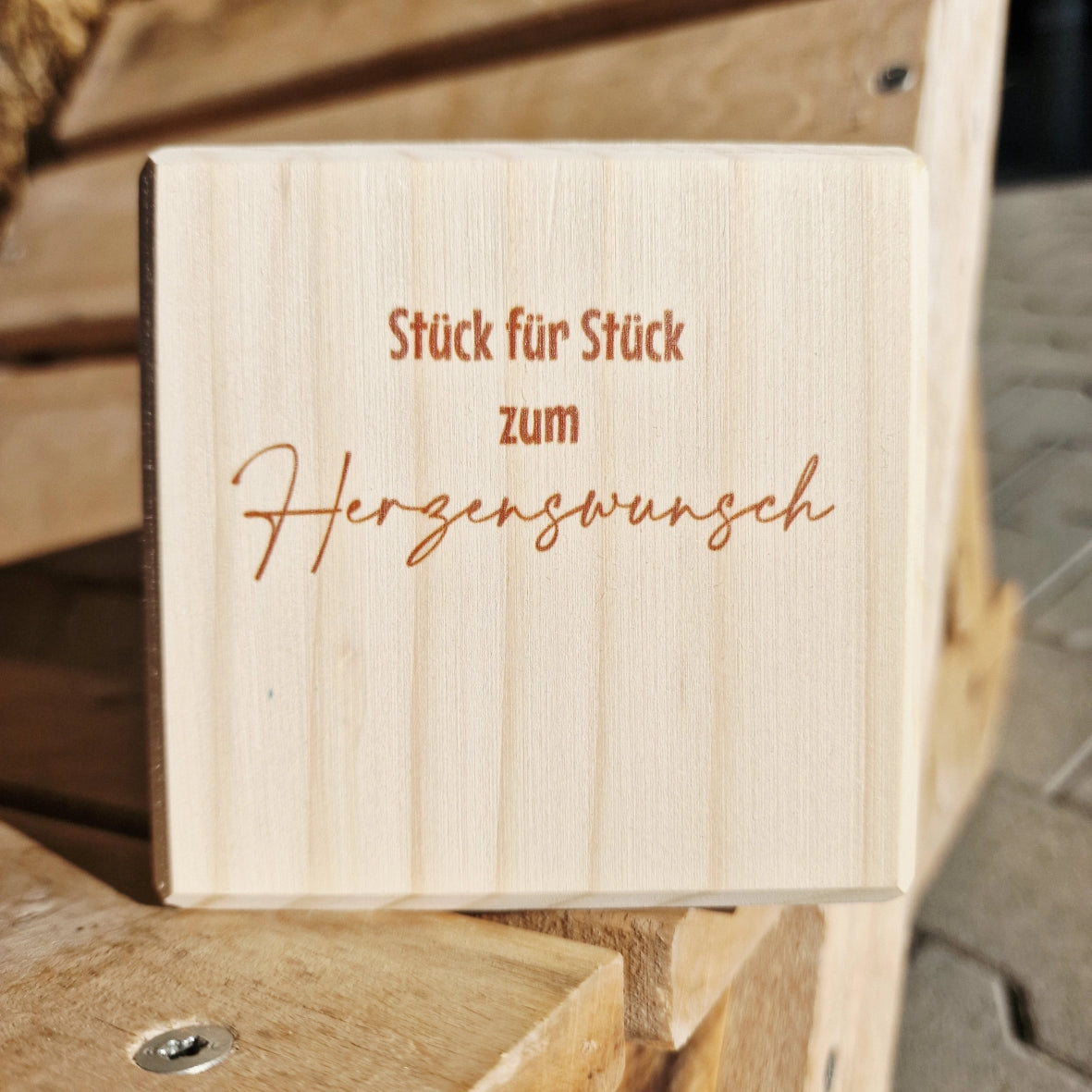 Holzspardose Safarizug
