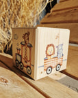 Holzspardose Safarizug
