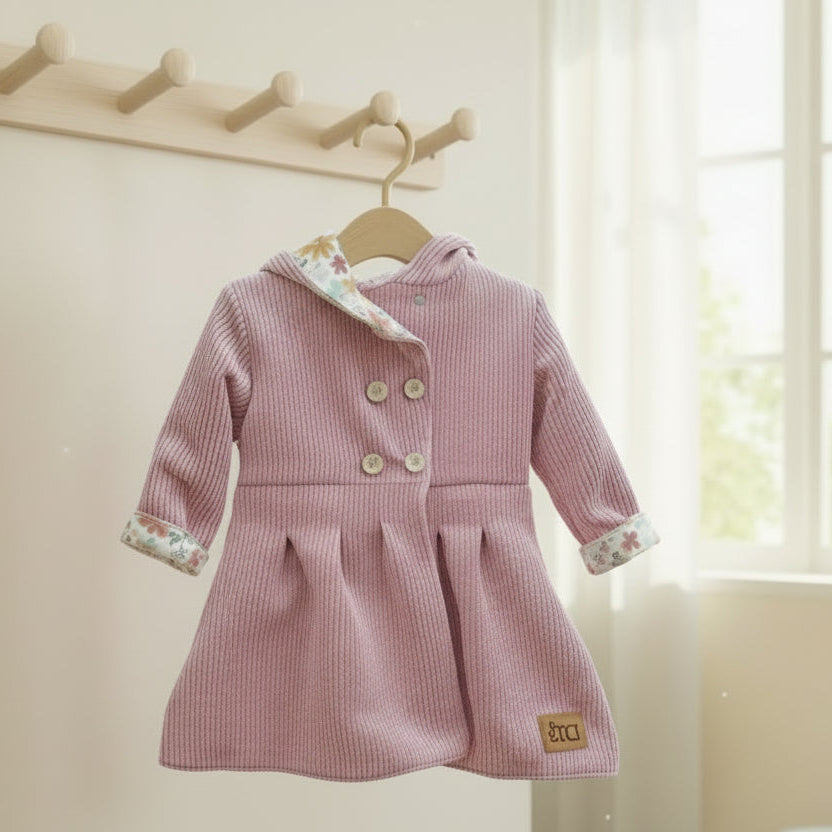 mädchen jacke rosa handgenäht und personalisiert