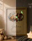 sternzeichen widder bilderrahmen glow effekt tag nacht vergleich leuchtet im dunkeln personalisiert kinderzimmer