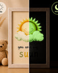 Glow Dreams Bild You are my Sun – leuchtende Kinderzimmer Bilder ohne Batterie und Strom