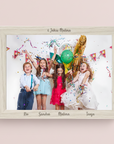 geburtstags partybild im bilderrahmen personalisierbar
