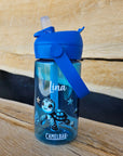 wunderschöne blaue camelbak mit schildkröten motiv und namen personalisiert