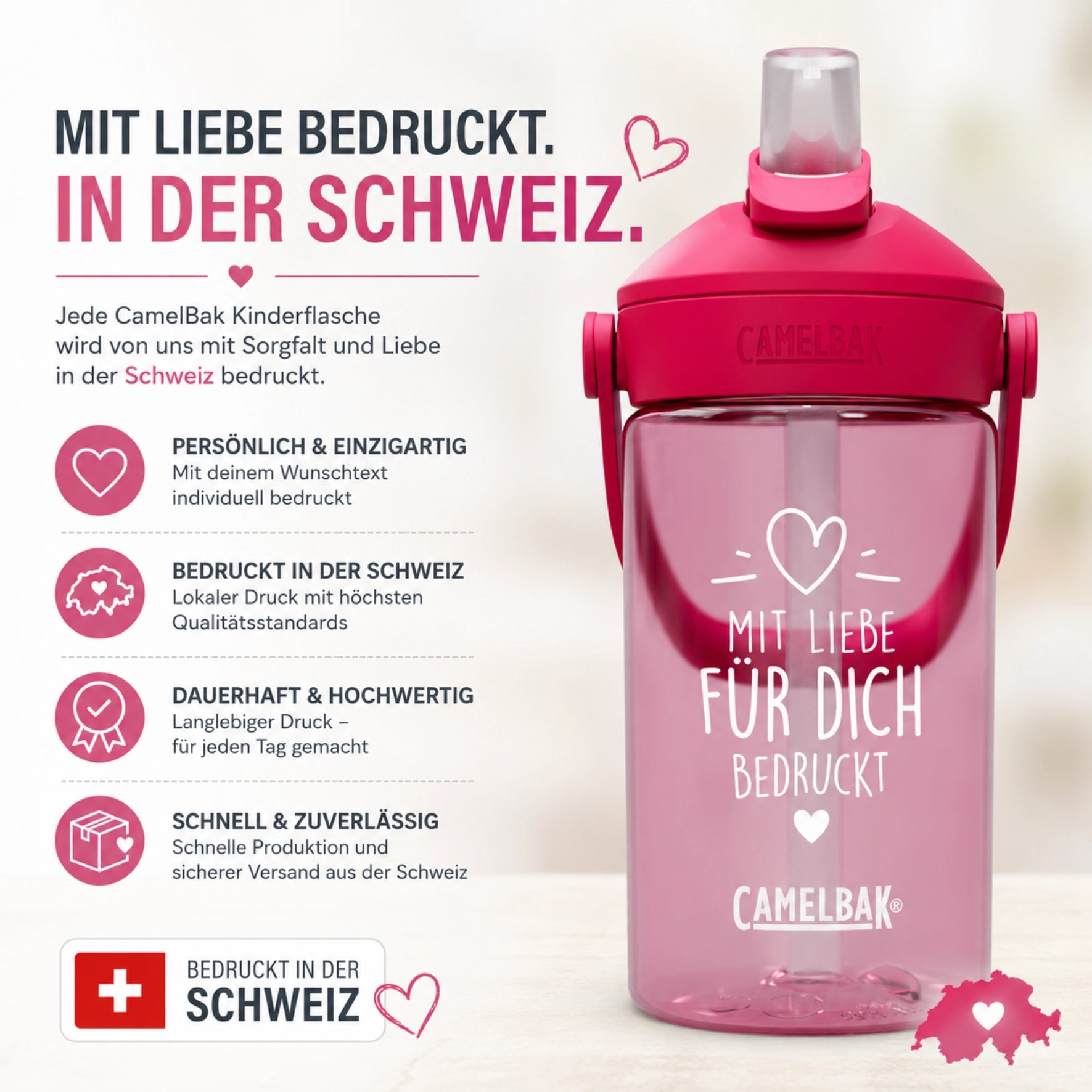Camelbak Kinder Trinkflasche Bagger mit Namen 0,4l