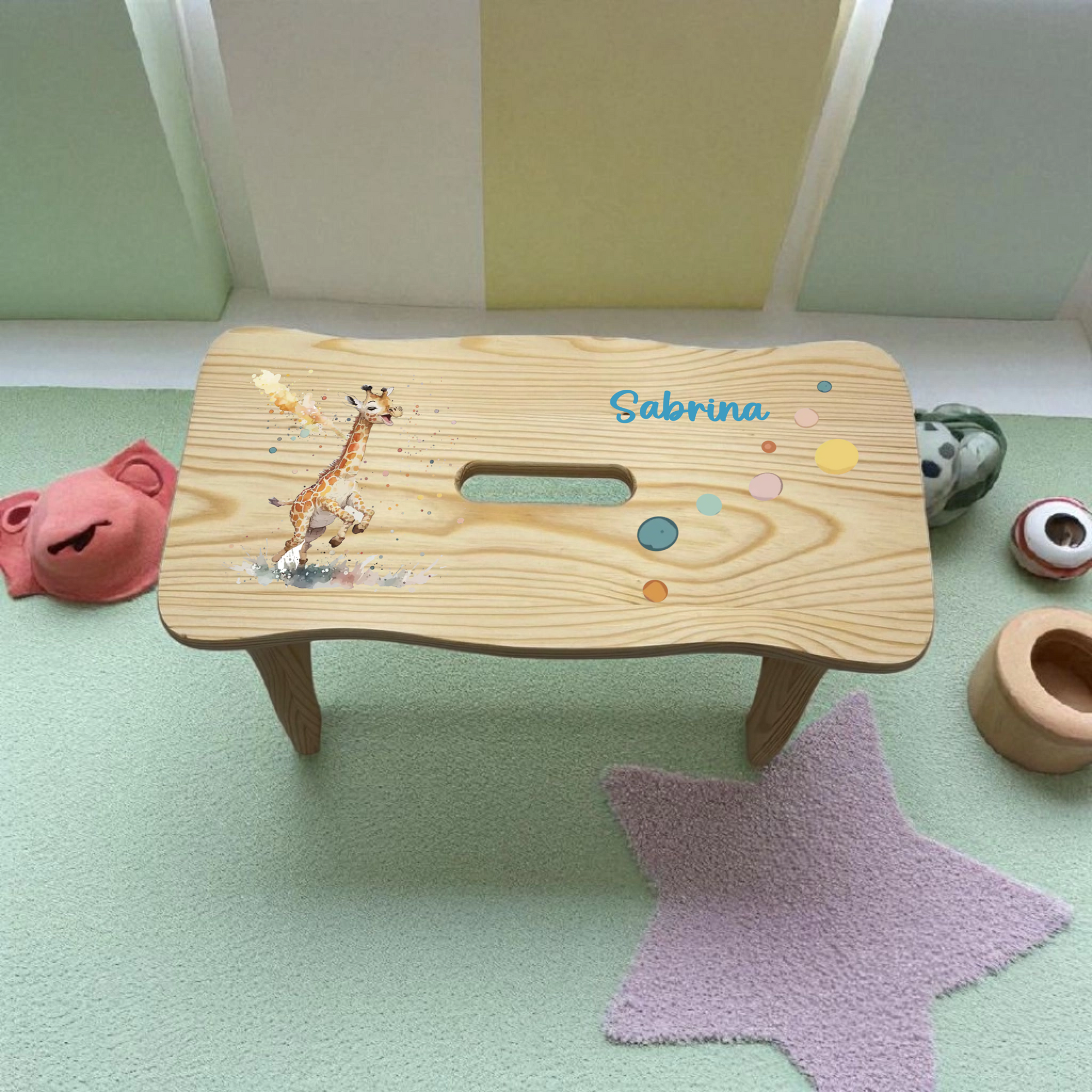 holzhocker fichte giraffe