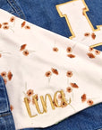 Kinder Jeansjacke mit Initiale & Dreieckstuch – personalisiert mit Name