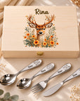 Kinderbesteck-Set mit Waldtiere wählbar