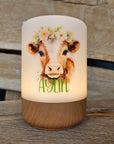 LEDTouch Nachtlicht Kuhkälbchen mit Blumenkranz