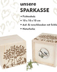 Personalisierte Holzspardose "Waldtiere”