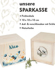 Holzspardose "Weltall”