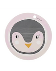 Rosa Tischset von YOY mit Pinguin-Motiv bedruckt, mit Möglichkeit zur Personalisierung oder individuellem Schriftzug.