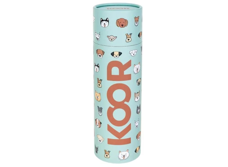 Verpackung von Grünen Koor Trinkflasche Gatti 500ml personalisierbar mit Namen für Kinder